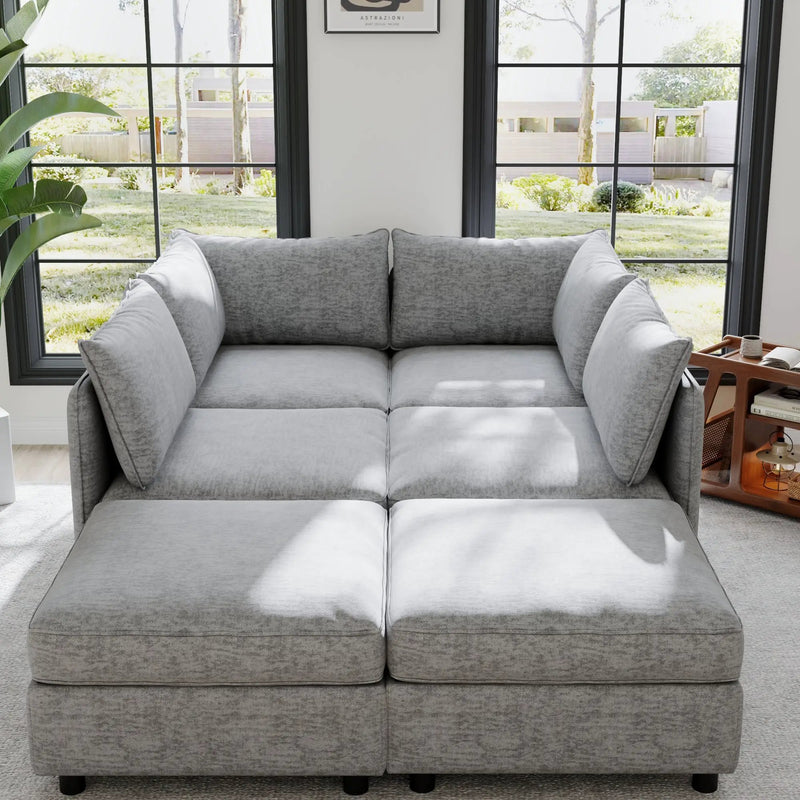 Modular Sectional Sofa, Convertible Sofa Seat With Storage by HouseOfZazla