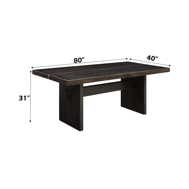 Jaramillo - Rustic Dining Table - Espresso / Gold by HouseOfZazla