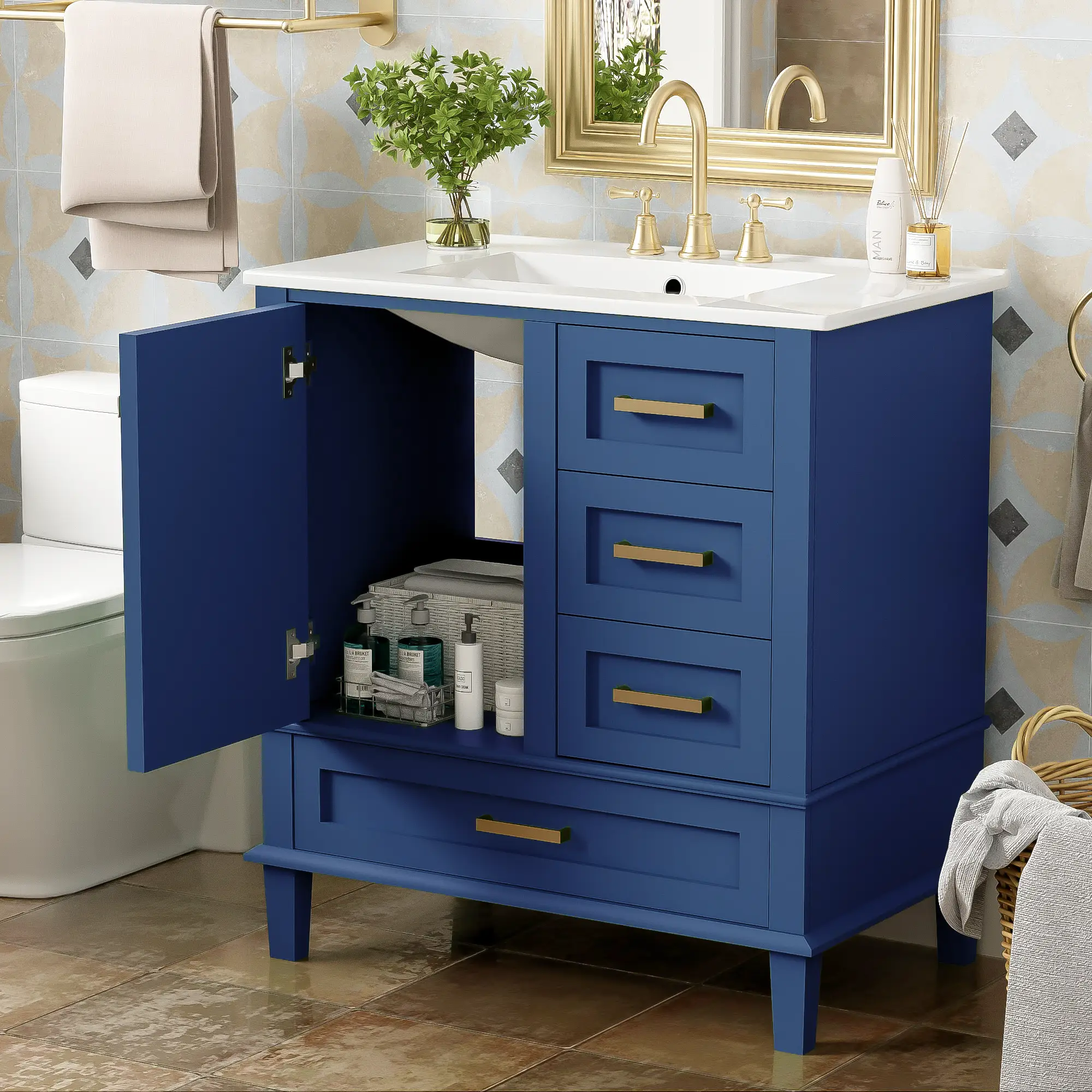 30" Bathroom Vanity with Sink Combo Set by HouseOfZazla