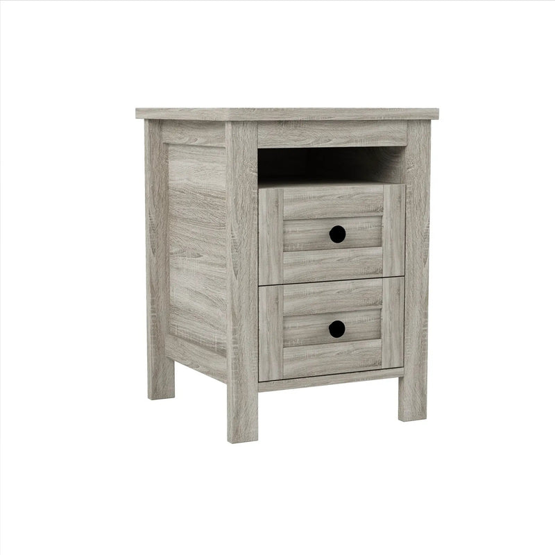 3-Pieces Bedroom Set Queen Size Farmhouse Platform Bed with Storage Headboard and Charging Station by HouseOfZazla
