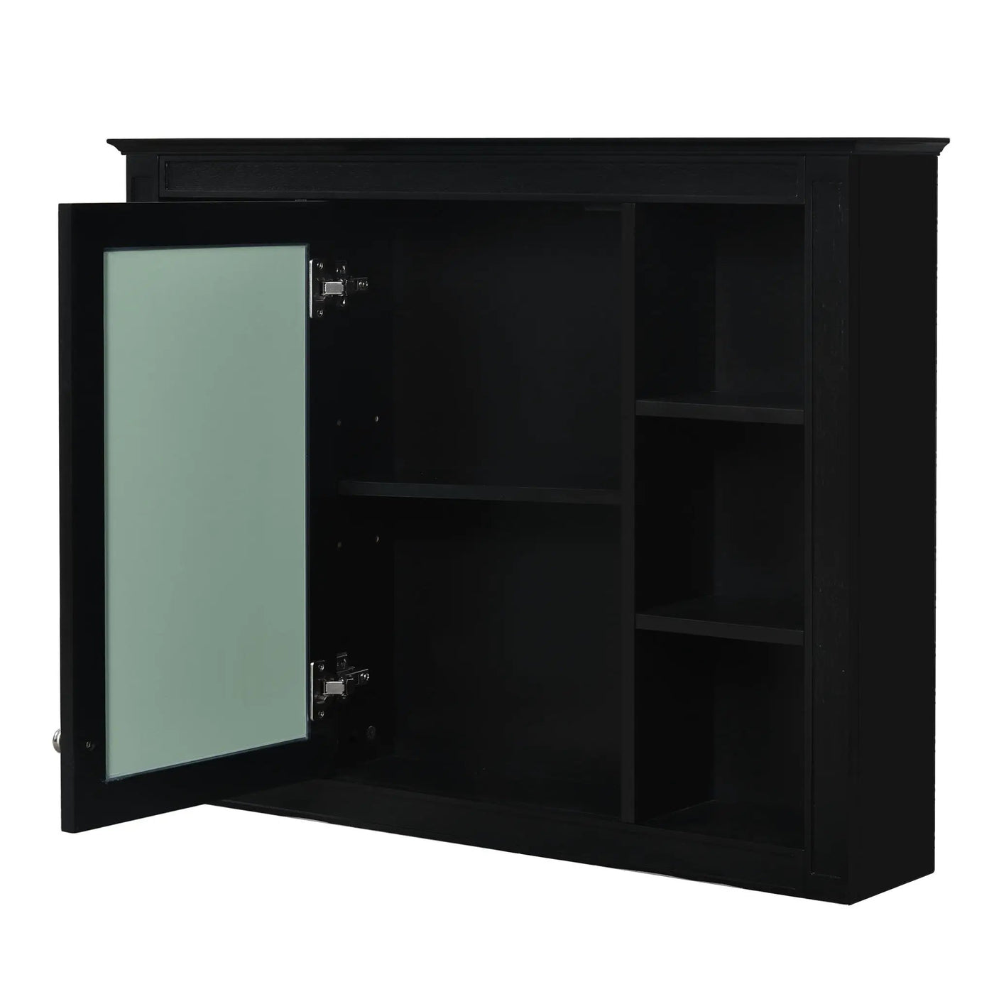 Wall Mounted Medicine Cabinet With Mirror, Storage Cabinet Featuring 6 Open Shelves And Adjustable Interior by HouseOfZazla