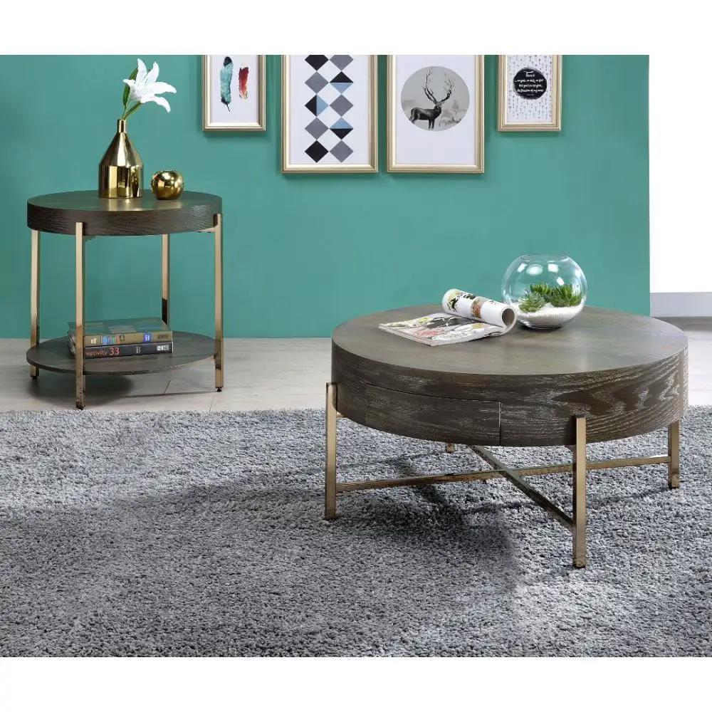 Weyton - Coffee Table - Light Brown & Champagne by Unique Piece Furniture