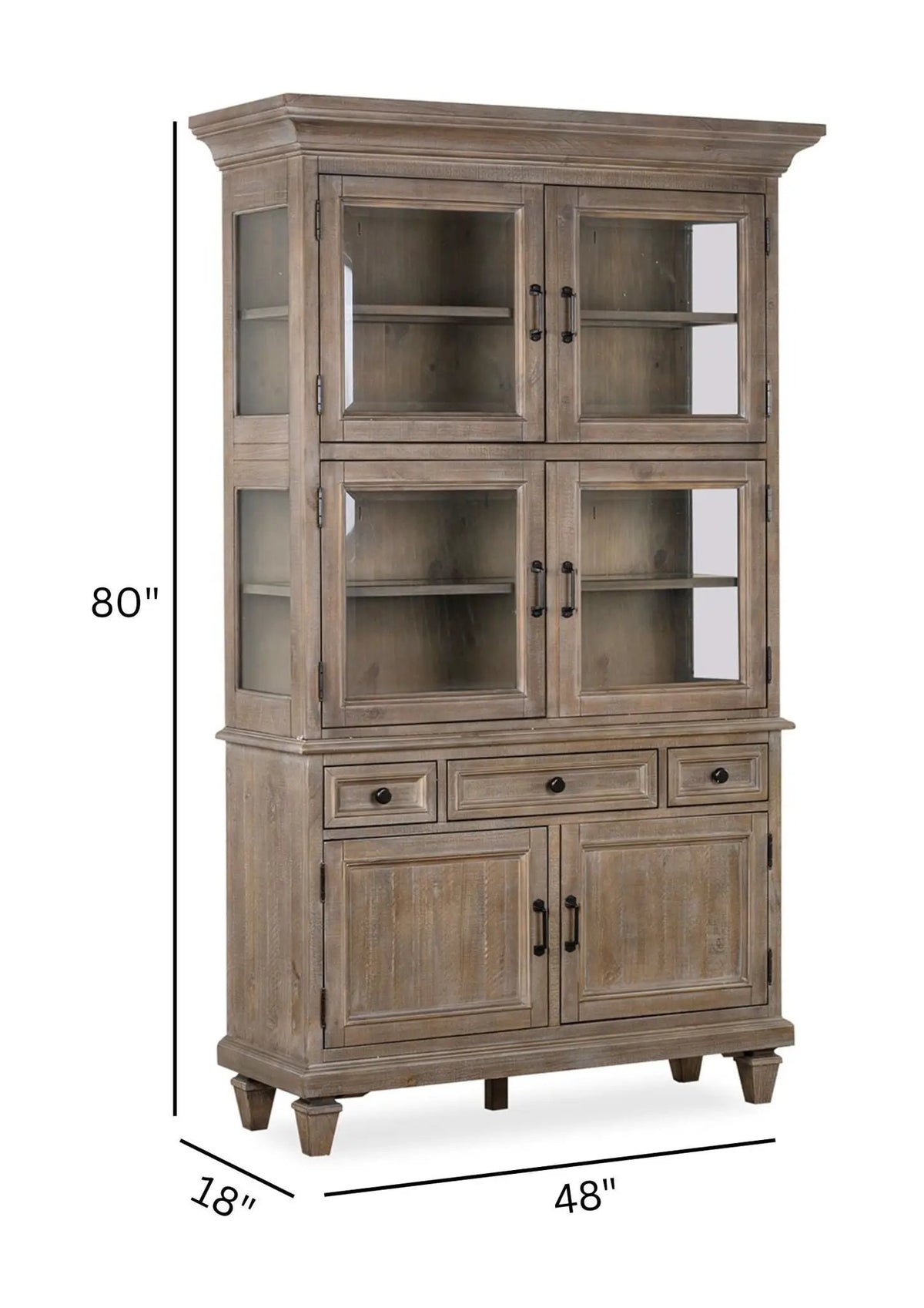 Lancaster - Dining Cabinet - Dovetail Gray, photo 4 of 7