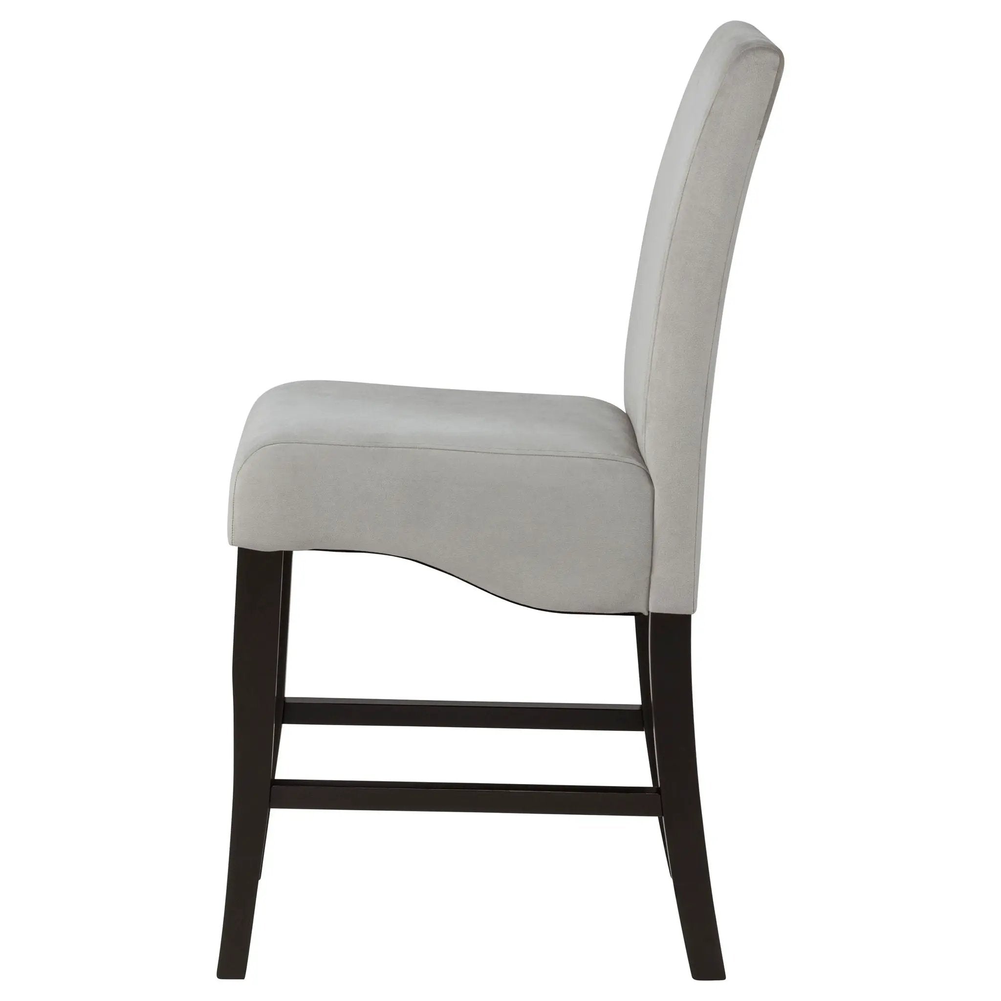 Stanton Velvet Upholstered Counter Chair Grey (Set of 2) by Unique Piece Furniture