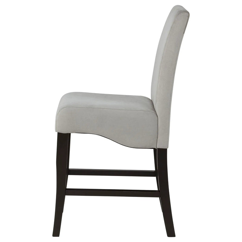 Stanton Velvet Upholstered Counter Chair Grey (Set of 2) by Unique Piece Furniture