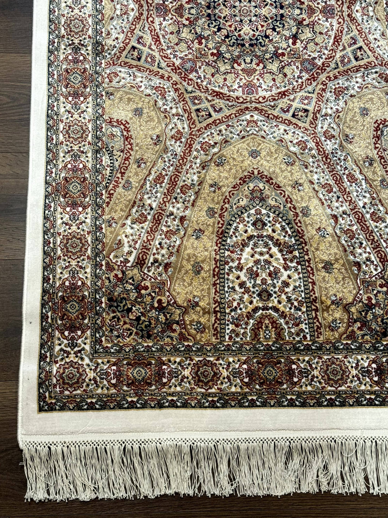 Turkish Silk Runner Rug 2.6 x 12, Hereke Mamluk Runner, Bamboo Silk, New by Jewel Rugs