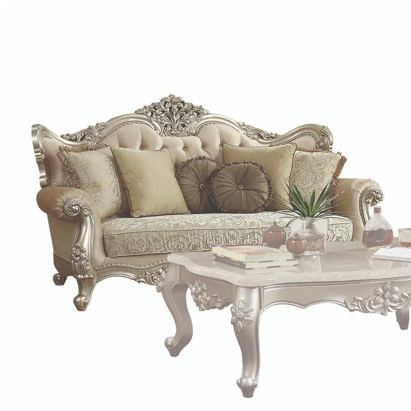 Bently - Sofa With 7 Pillows (Same Lv01579) - Fabric & Champagne by Unique Piece Furniture