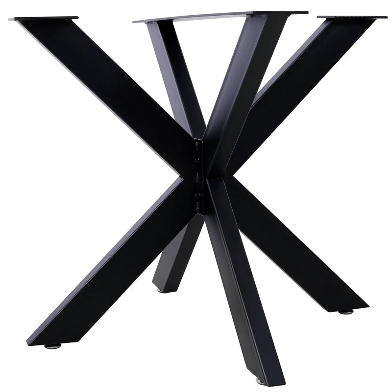Spider Shaped Steel Table Legs, Metal Dining Table Frame, Heavy Duty Box Section Table Base - Black by HouseOfZazla