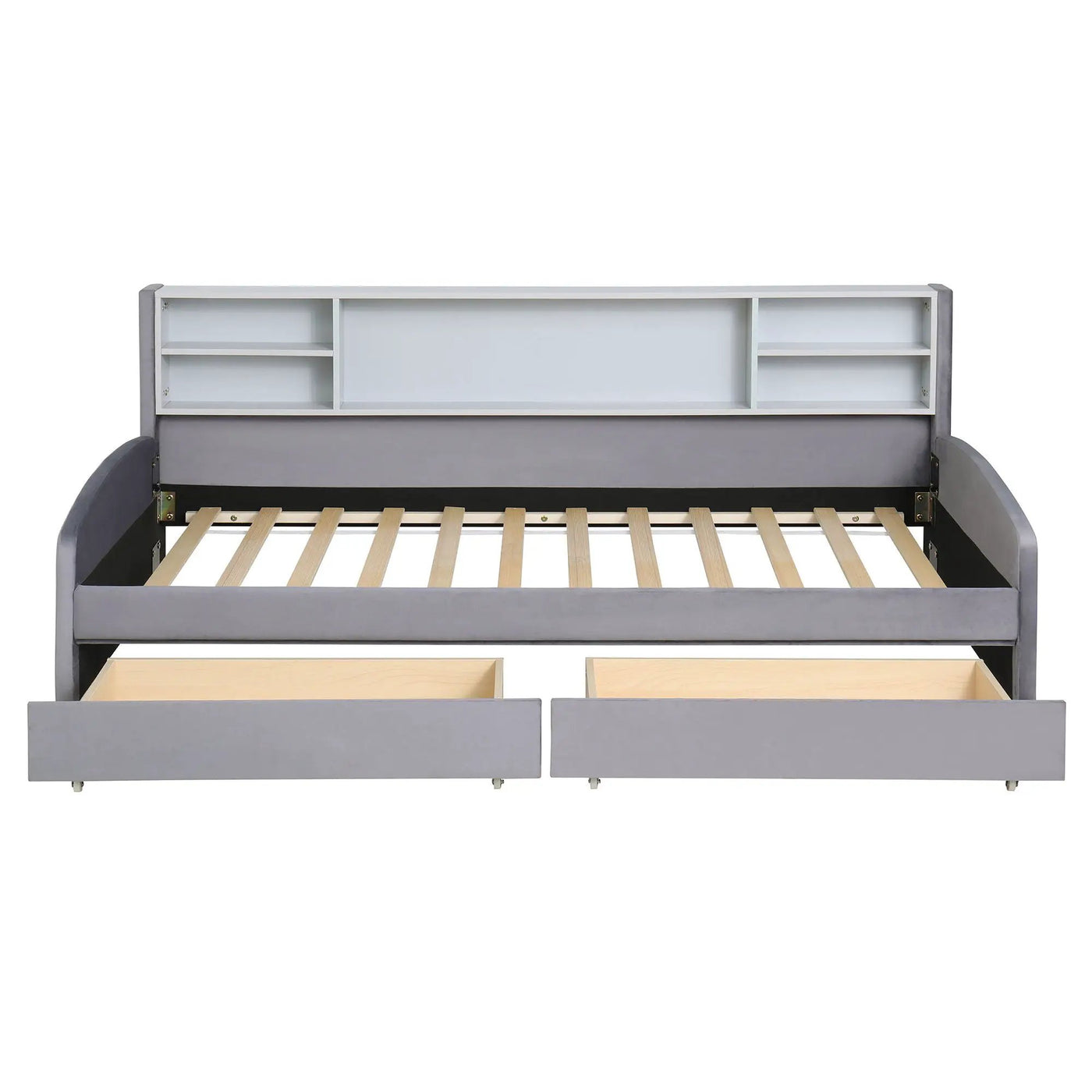 Luxurious Upholstered Platform Bed With Storage Drawers by HouseOfZazla