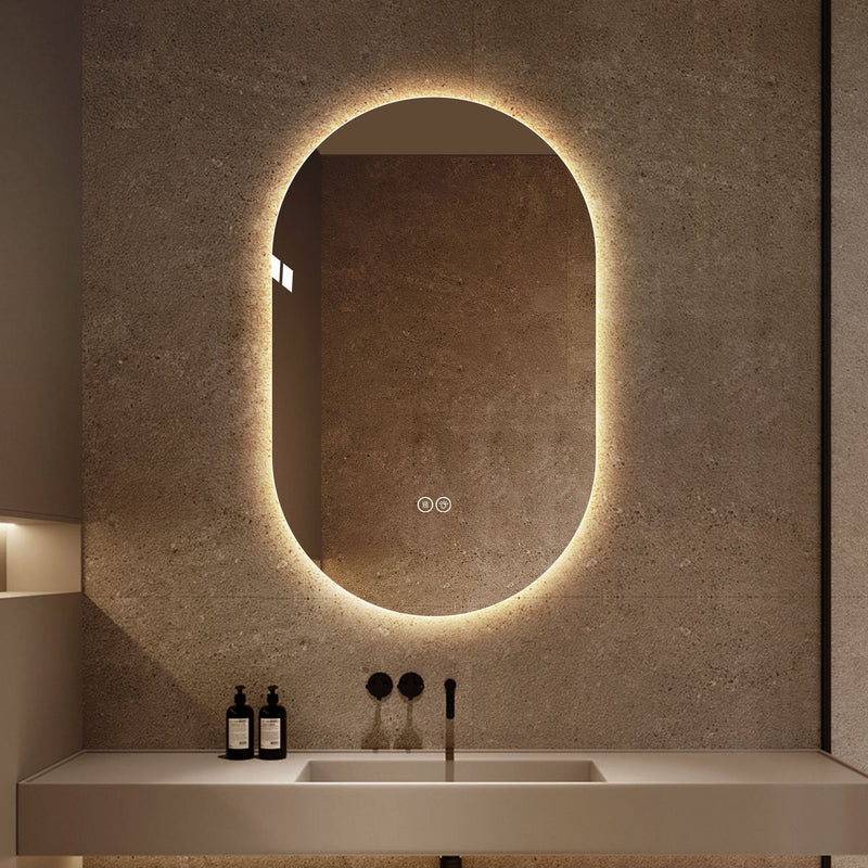 Smart LED Wall Mounted Mirror with Touch Screen and Adjustable Lighting - Pearl Silver, photo 7 of 18