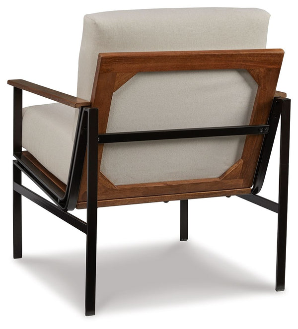 Tilden - Accent Chair - Ivory / Brown, photo 2 of 5