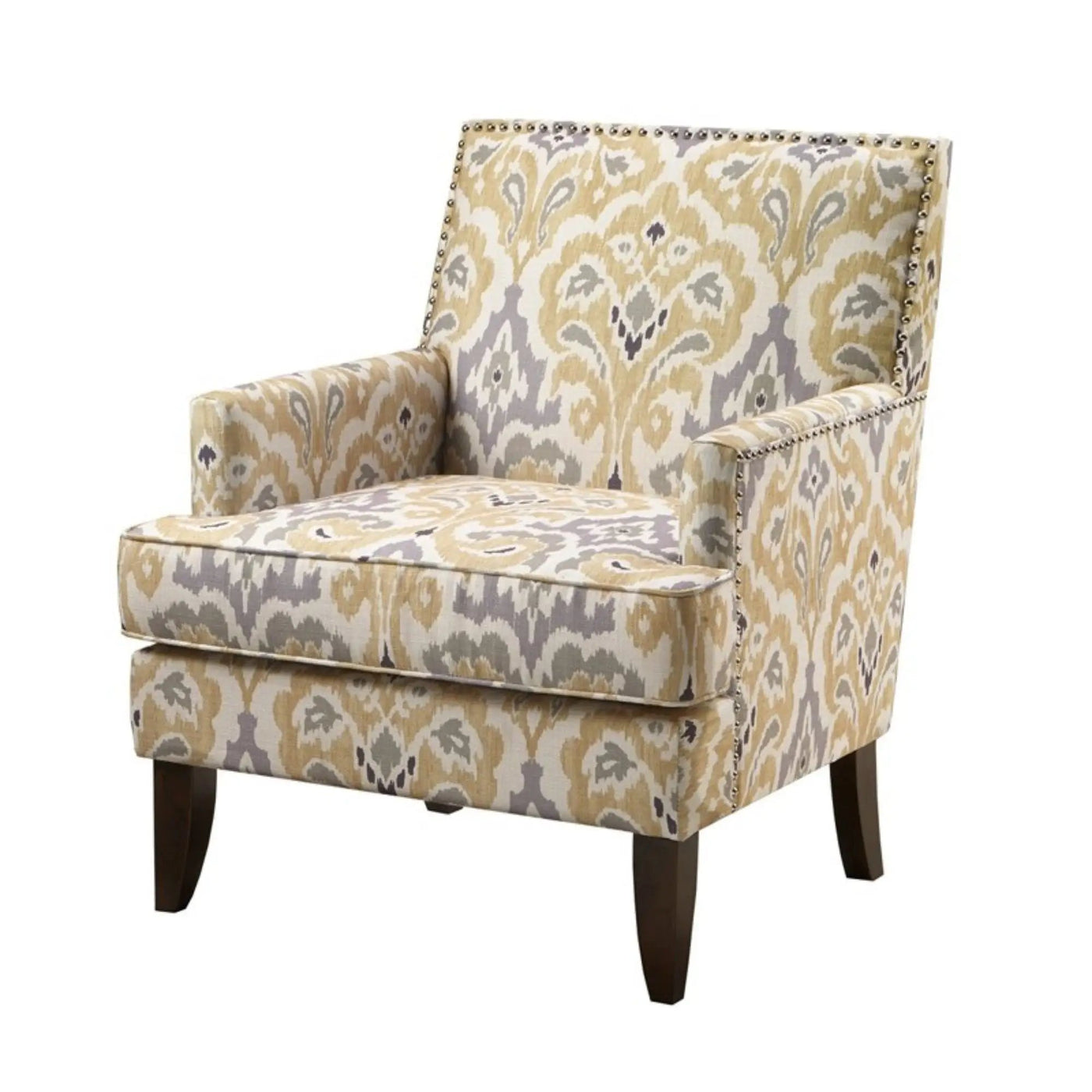 Colton - Track Arm Club Chair With Nailhead Trim by HouseOfZazla