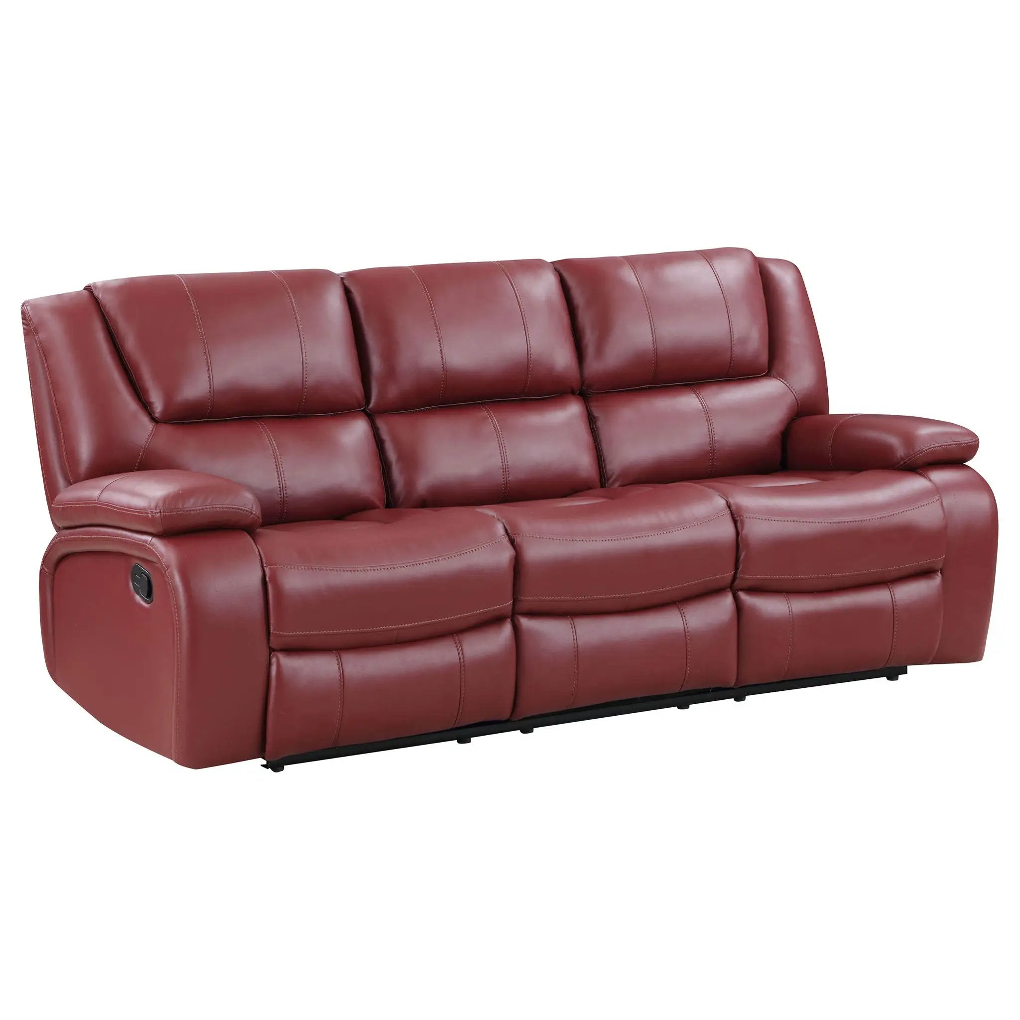 Camila Upholstered Motion Reclining Sofa Red by Unique Piece Furniture