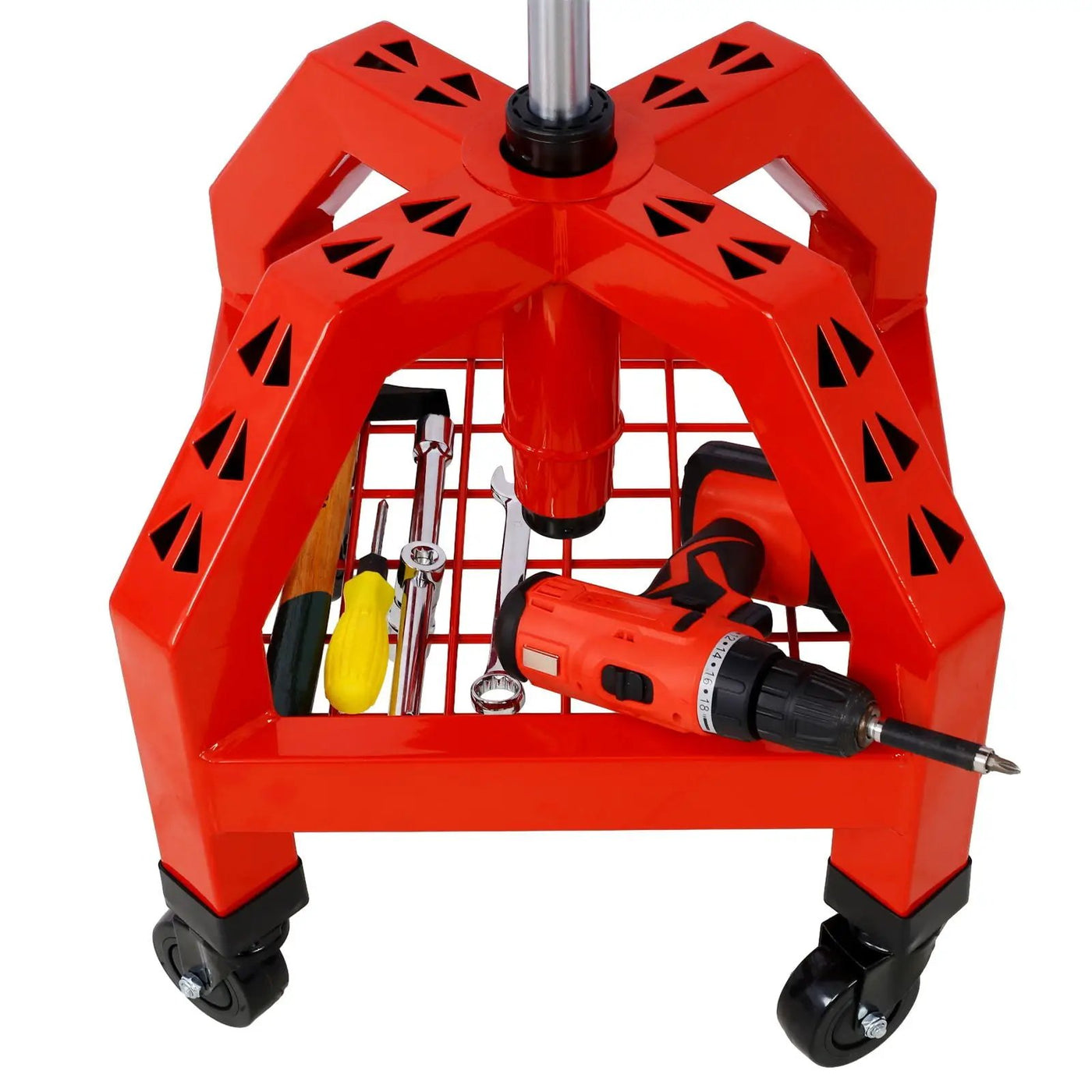 Pneumatic 360 Degree Swivel Stool, Mechanics Rolling Creeper Seat, Heavy Duty Rolling Mechanics Stool, Shop Stool With Casters by HouseOfZazla