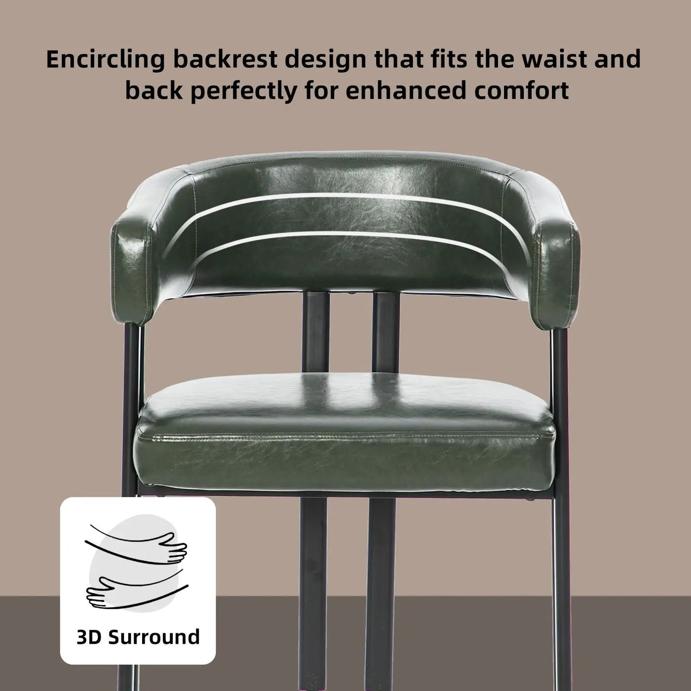 Modern Dining Upholstered Barrel Chair With Curved Back And Armrests by HouseOfZazla