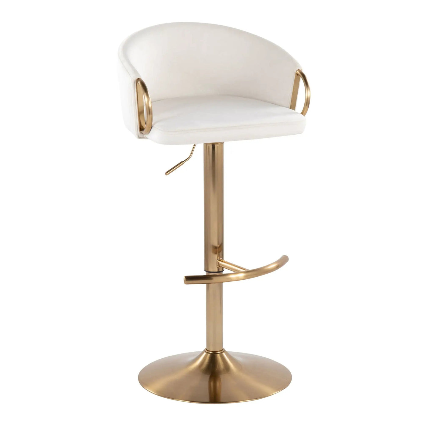 Claire - Contemporary / Glam Adjustable Bar Stool (Set of 2) by HouseOfZazla
