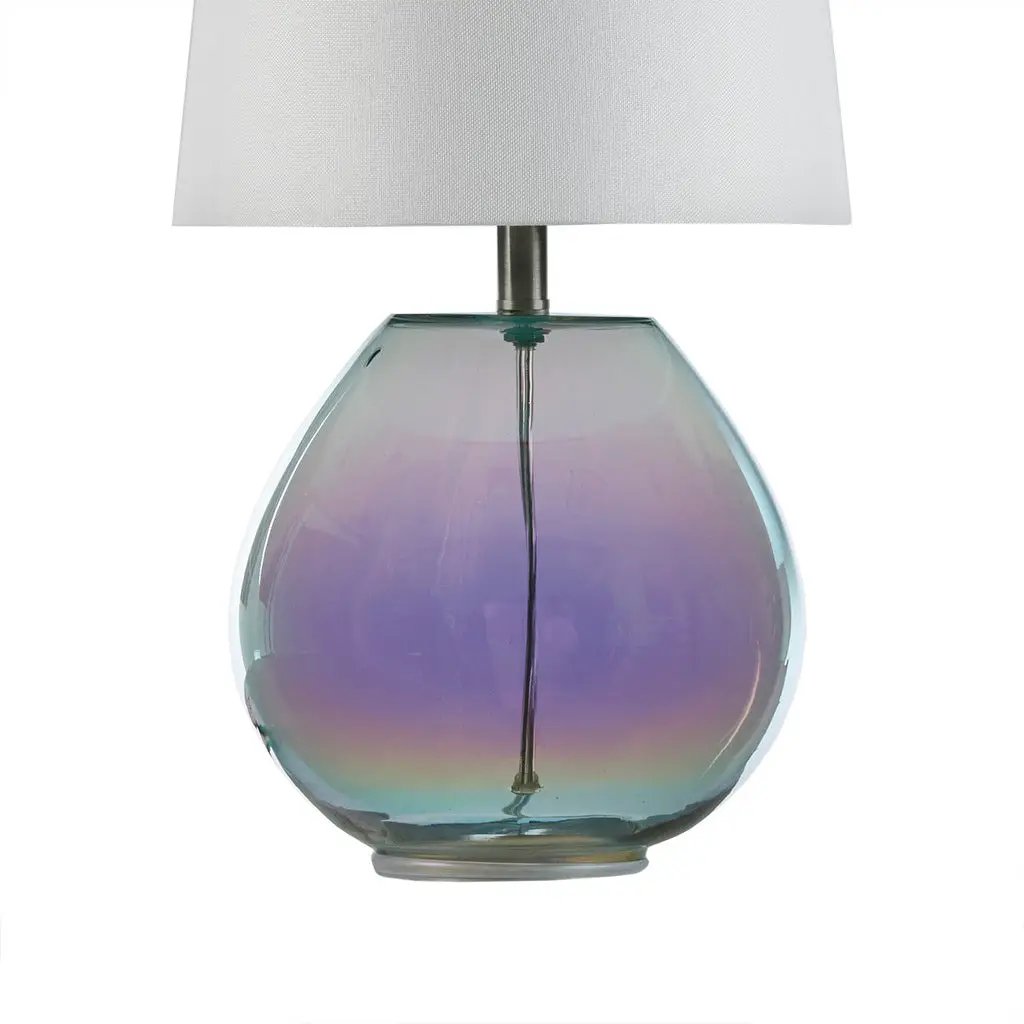 Iridescent Glass Table Lamp by HouseOfZazla