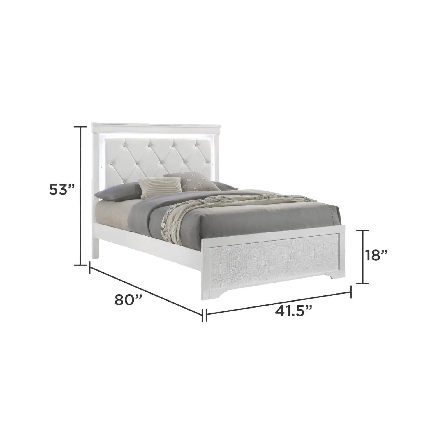 Blaze - Bed With LED Headboard by HouseOfZazla