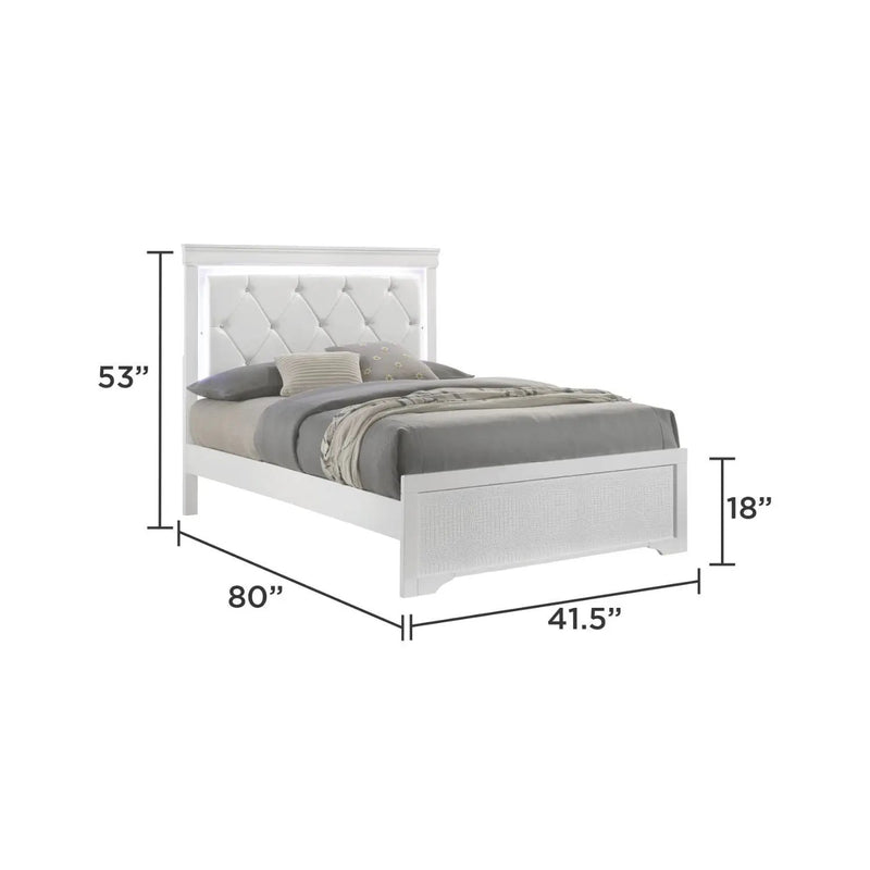 Blaze - Bed With LED Headboard by HouseOfZazla