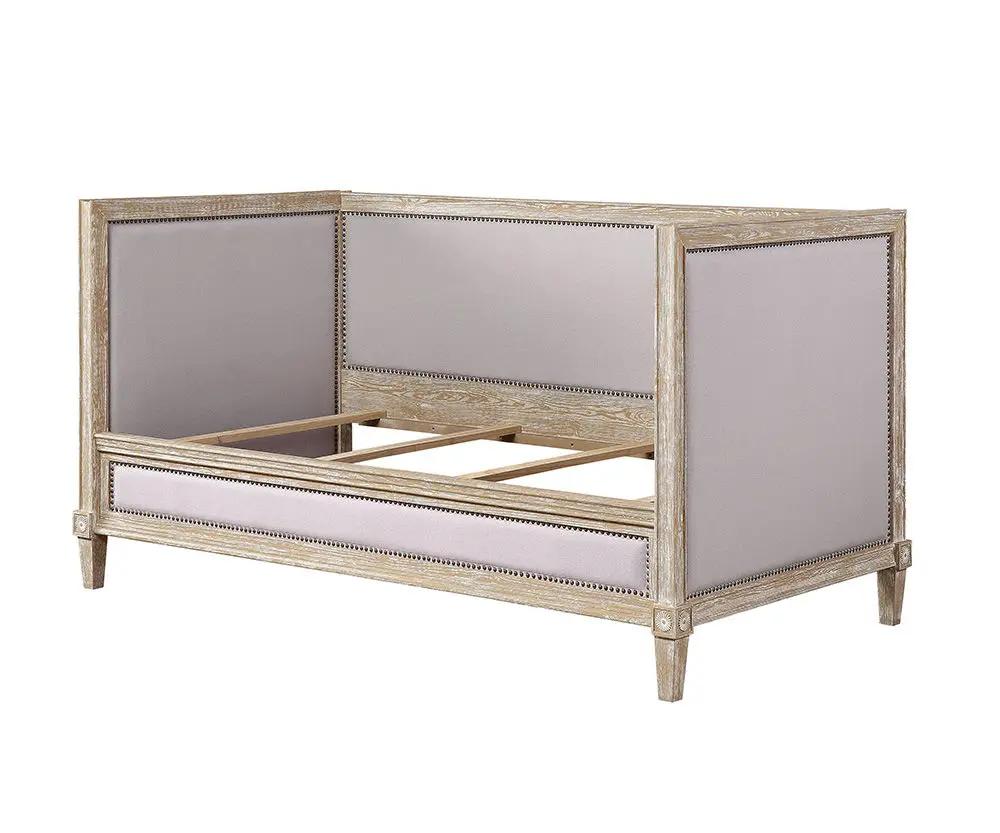 Charlton - Twin Daybed - Beige / Weathered Oak by HouseOfZazla