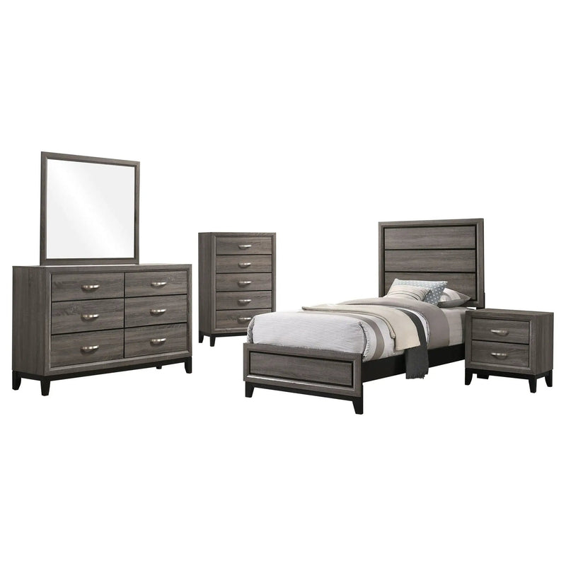Watson Five-piece Twin Bedroom Set Grey Oak by Unique Piece Furniture