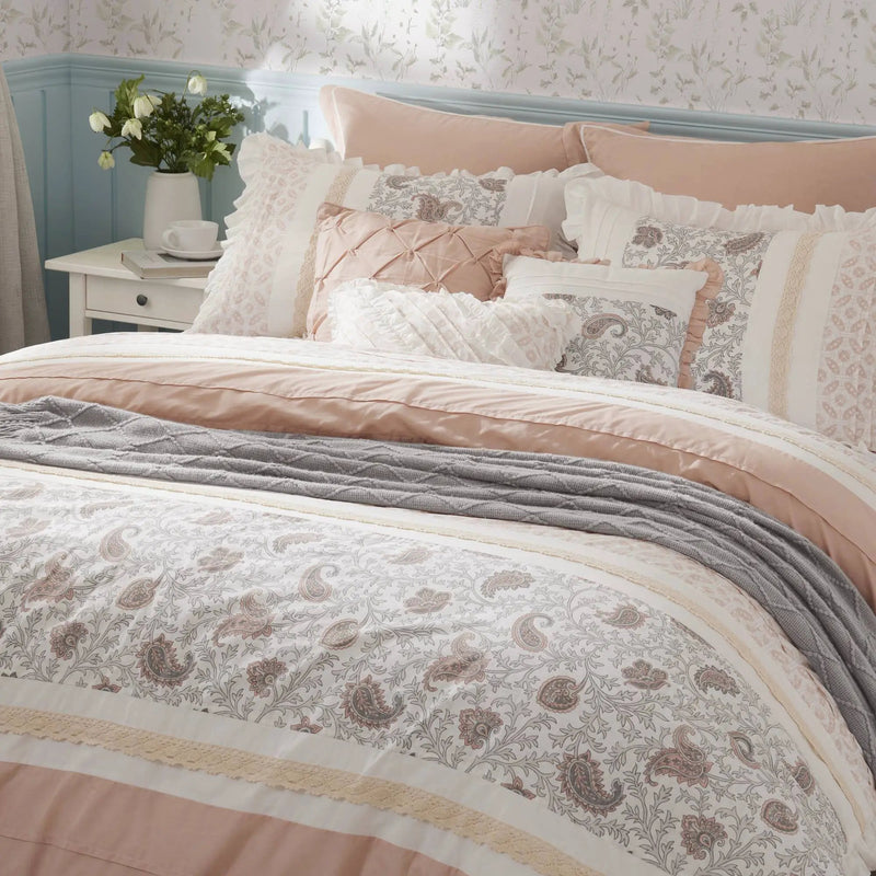 9 Piece Cotton Percale Comforter Set Blush by HouseOfZazla