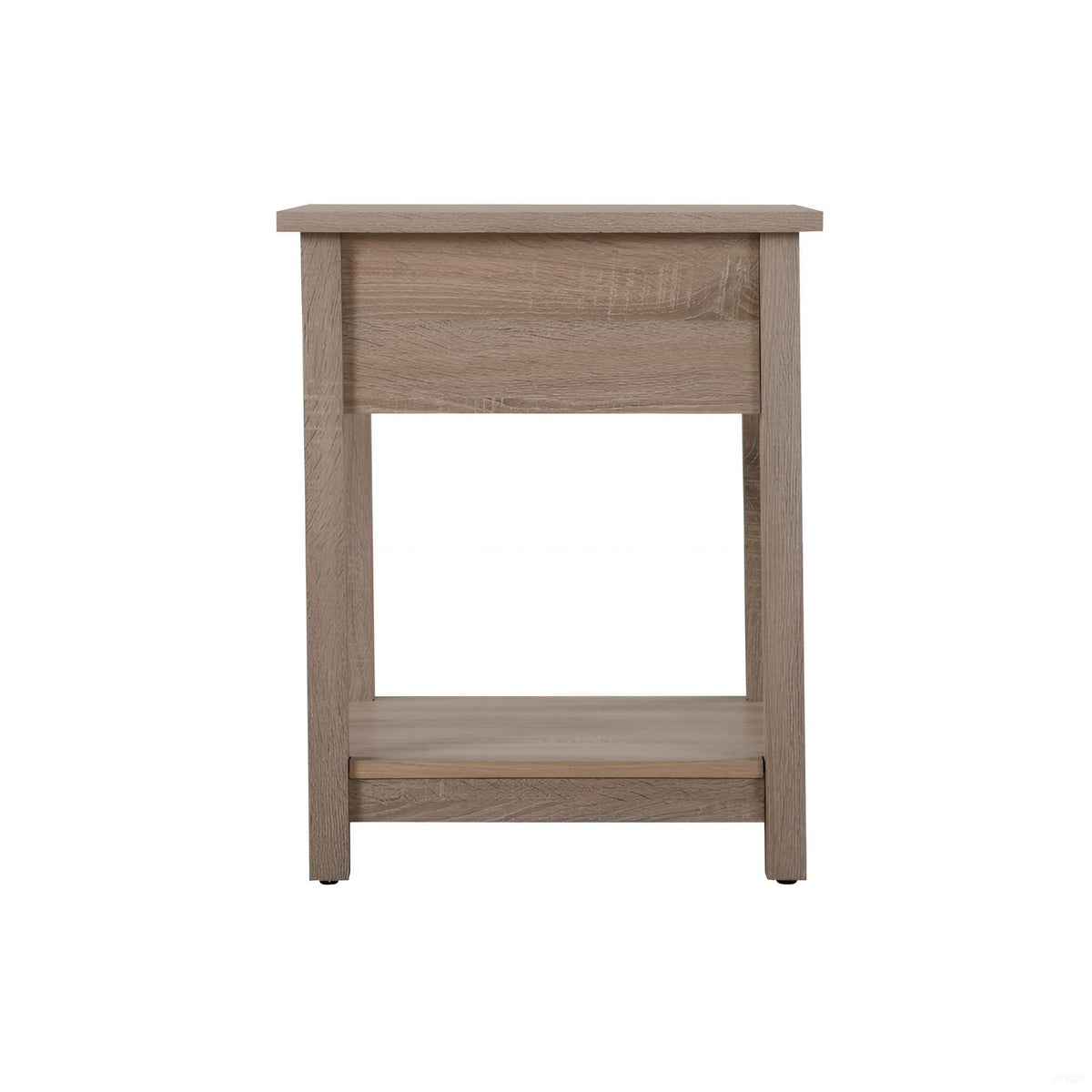 Accent Nightstand with Smooth Roller Drawer Glides - Gray, Light Brown, or Dark Brown, photo 5 of 15