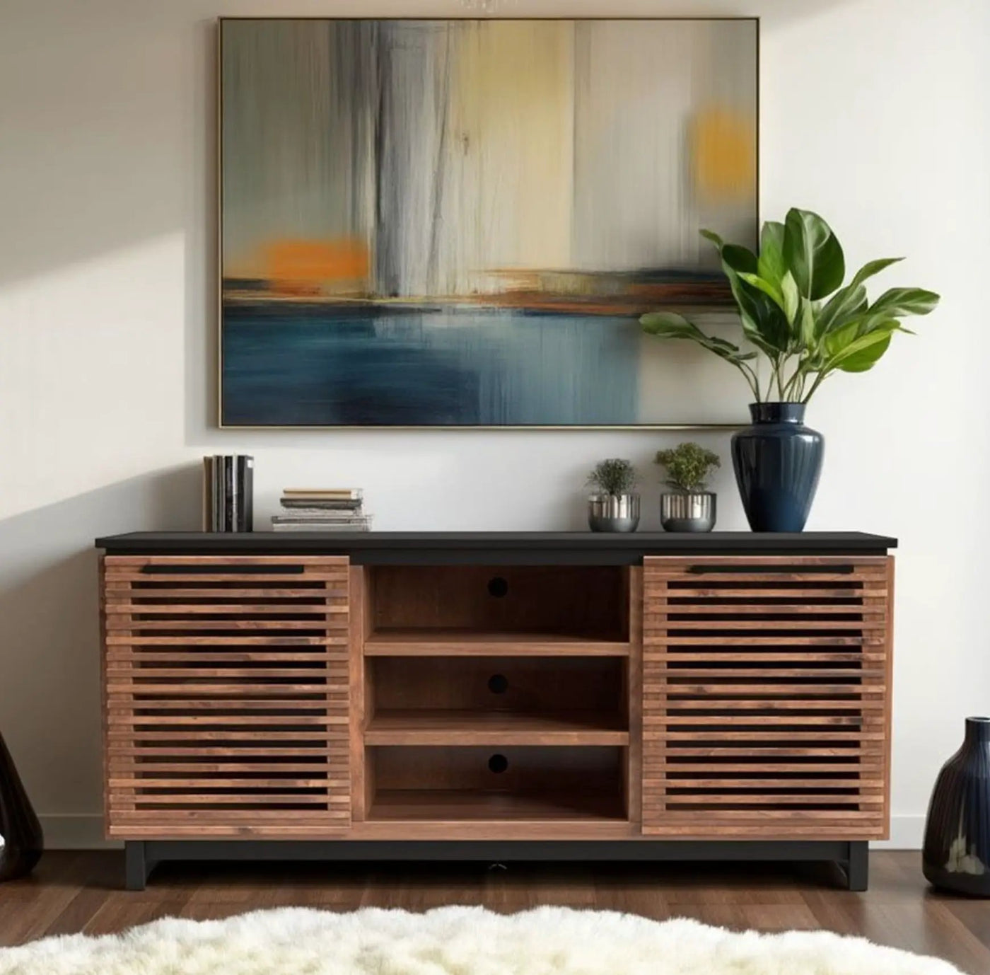 Cable Management TV Stand Console by Unique Piece Furniture