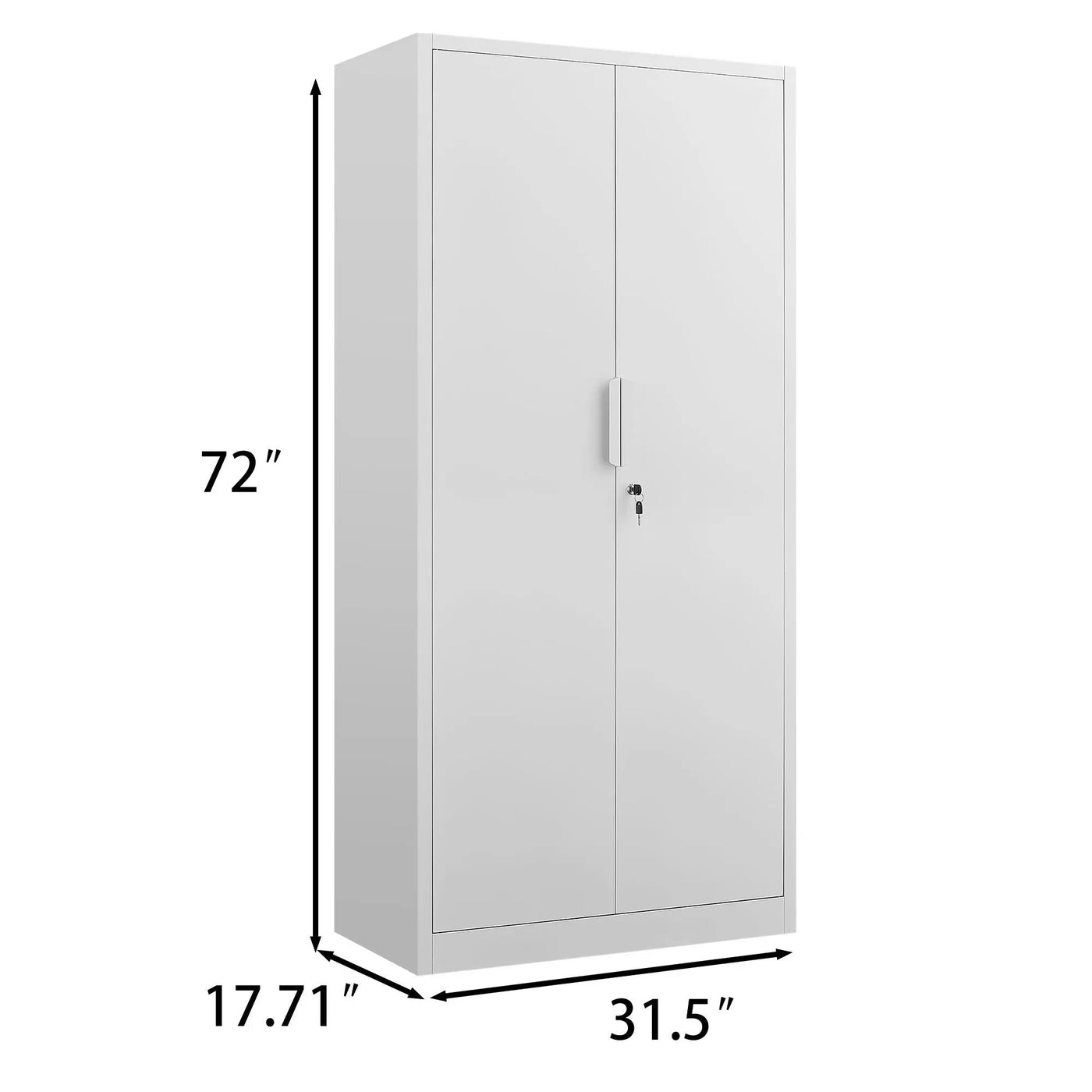 2 Door File Cabinet With Lock, 4 Adjustable Shelves, Heavy-Duty by HouseOfZazla