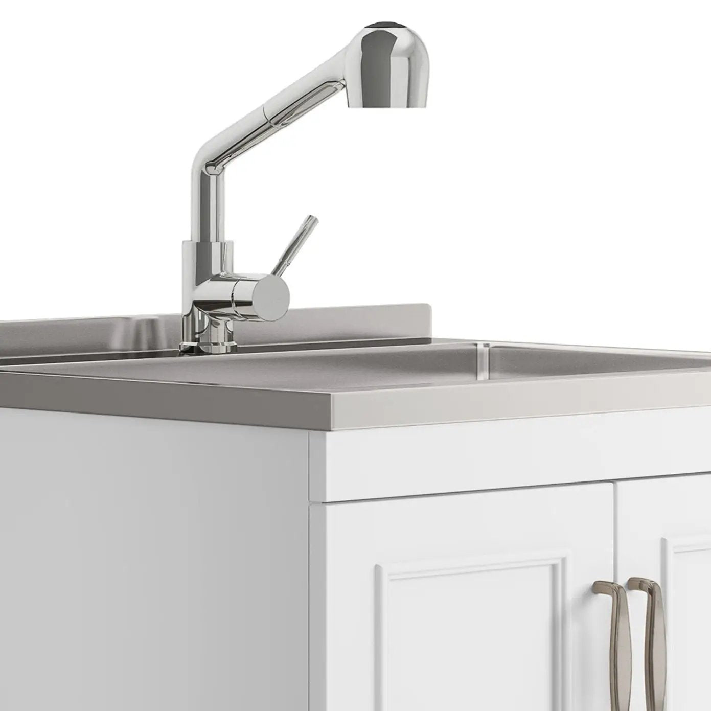 Cardinal - Laundry Cabinet With Faucet And Sink - White by HouseOfZazla