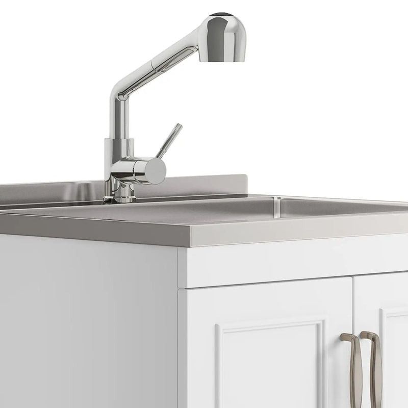 Cardinal - Laundry Cabinet With Faucet And Sink - White by HouseOfZazla