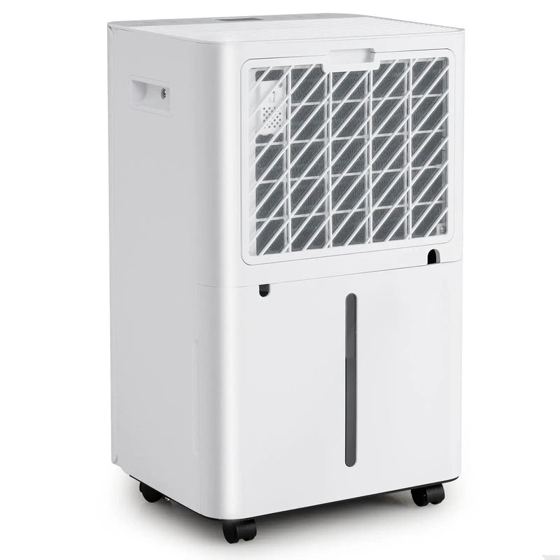 4500 Sq.Ft 54 Pints Dehumidifier with Drain Hose for Home-White by DirectDeals