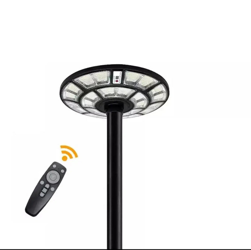 4500W Solar Outdoor Light Round 360° Wide Angle UFO Garden Pole And Wall Street Lights with Remote by Outdoor Solar Outlet