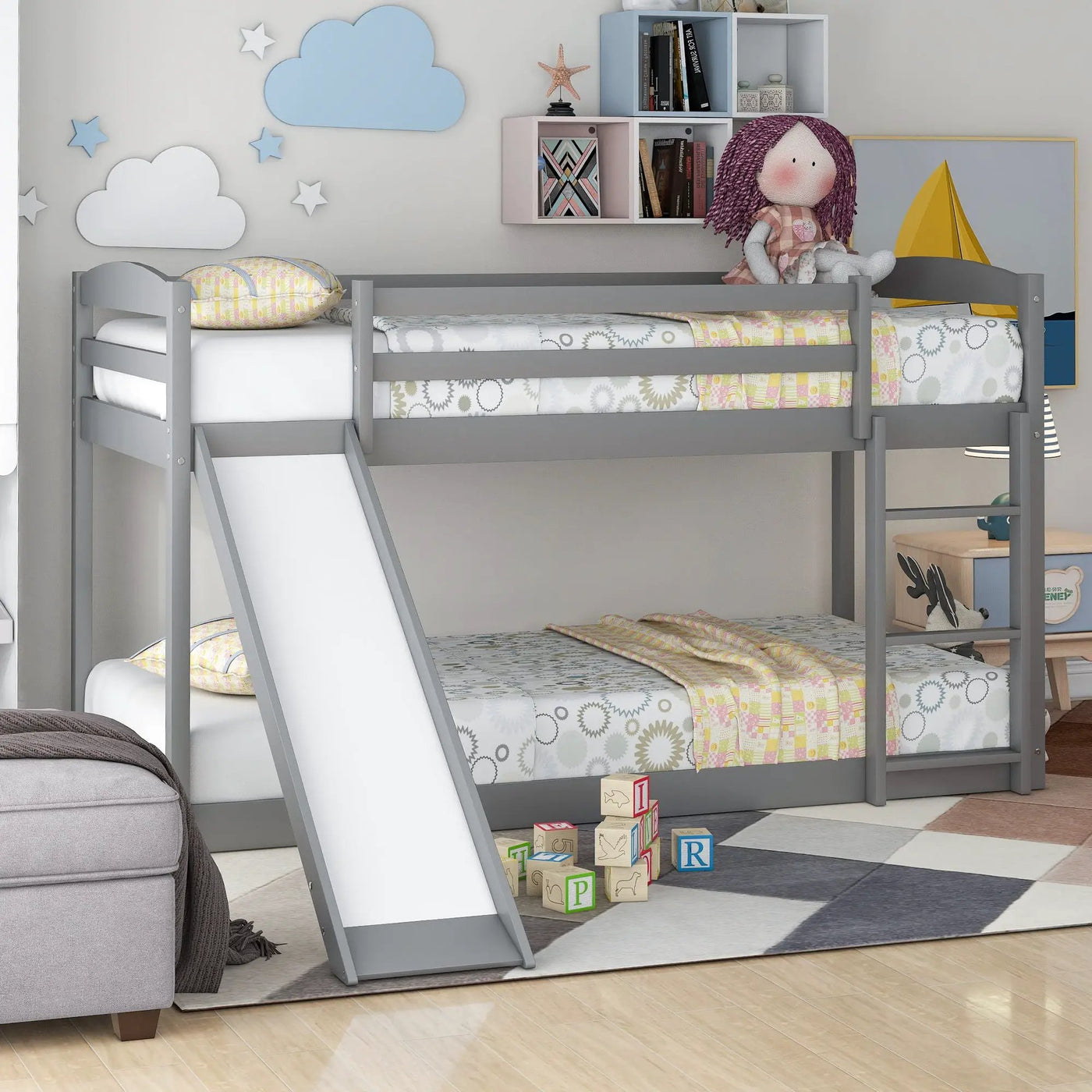 Durable Bunk Bed With Convertible Slide And Ladder by HouseOfZazla