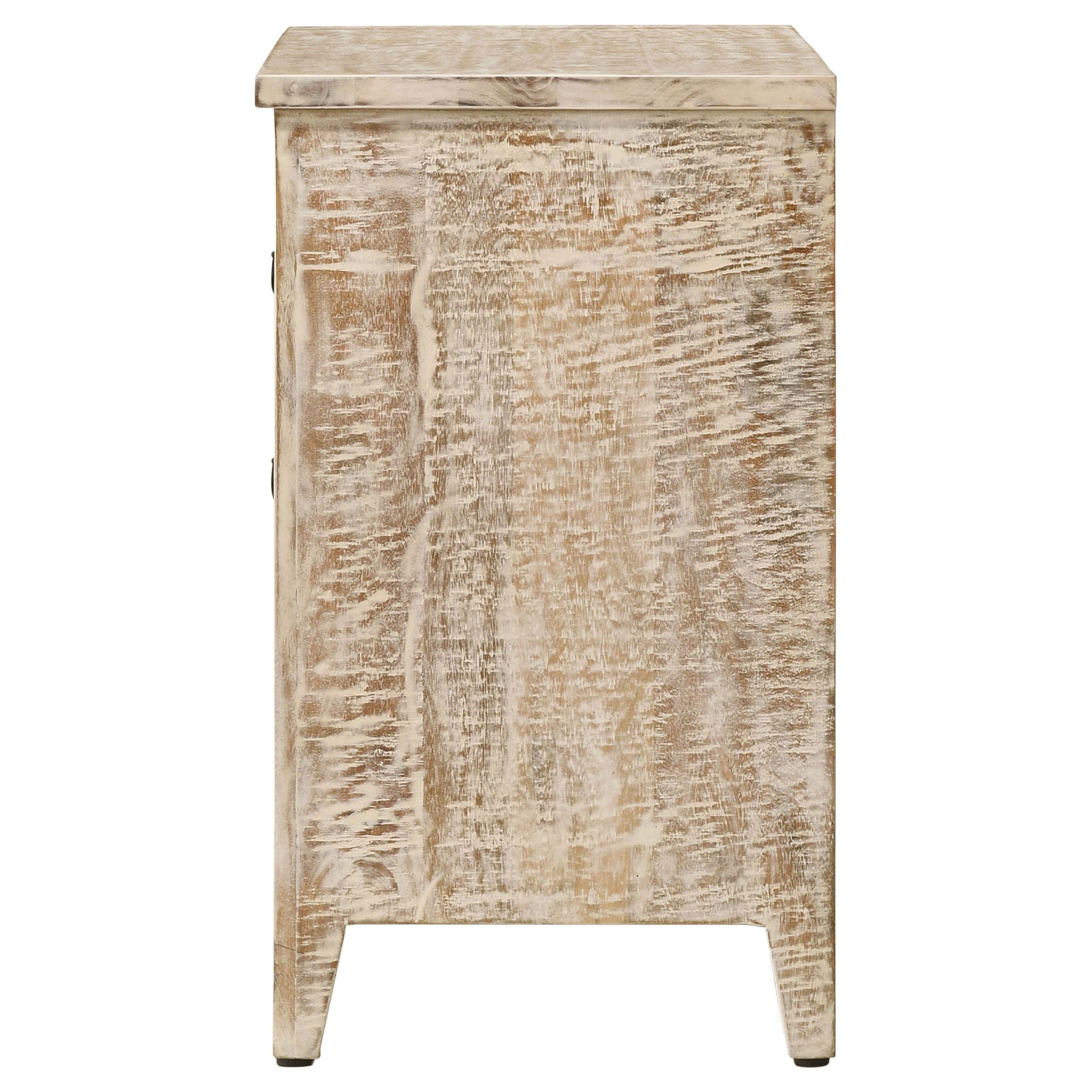 Kenzie - 3 Drawer Mandala Cabinet - White by HouseOfZazla