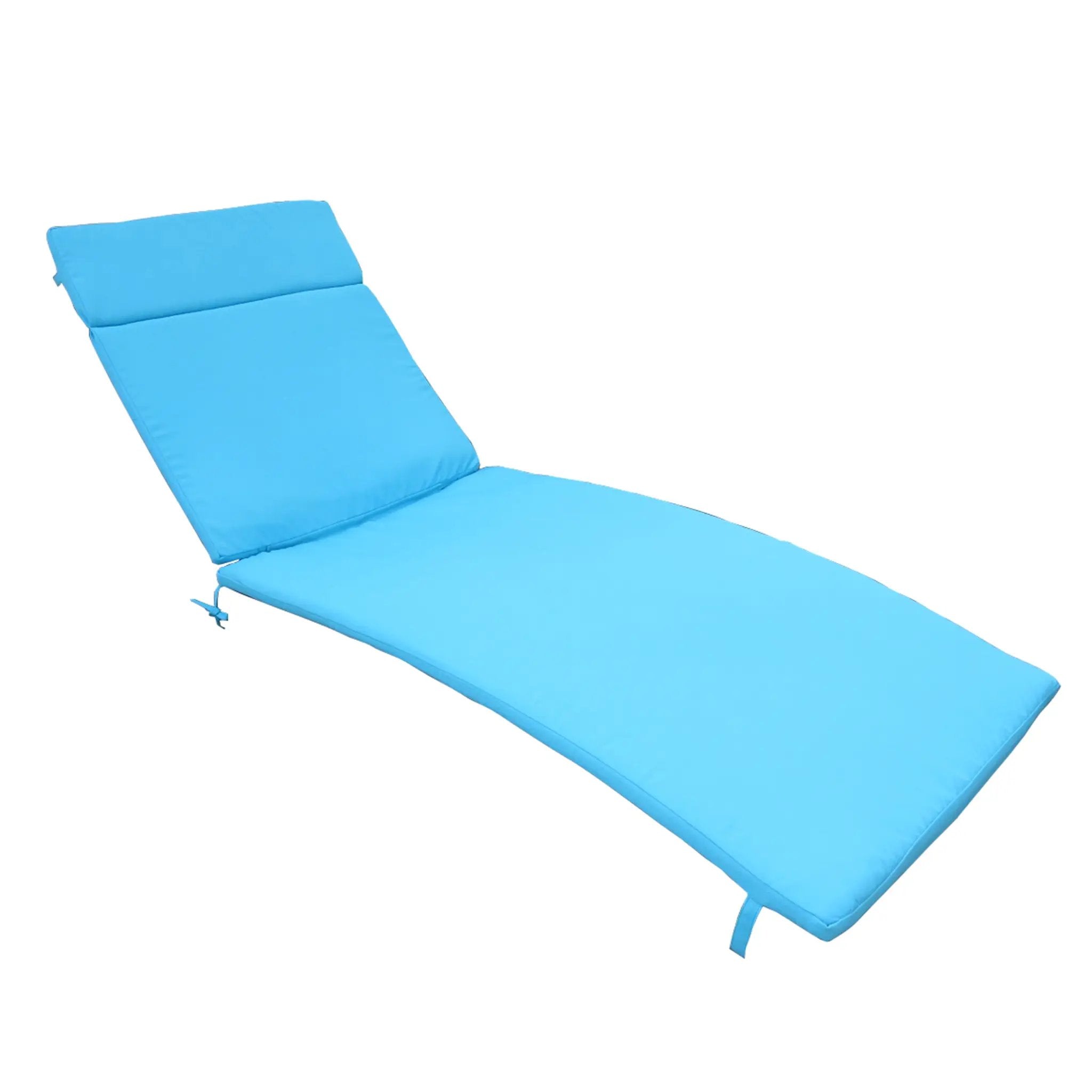 Salem Outdoor Chaise Lounge Cushion 2PCS Blue Fabric by HouseOfZazla