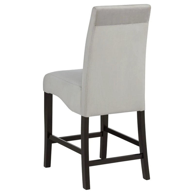 Stanton Velvet Upholstered Counter Chair Grey (Set of 2) by Unique Piece Furniture