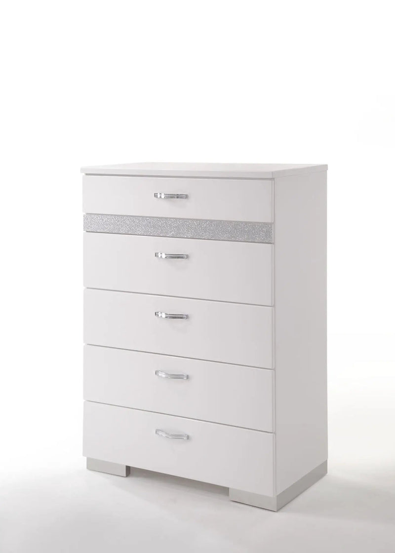 Naima II - High Gloss Chest - White by Unique Piece Furniture