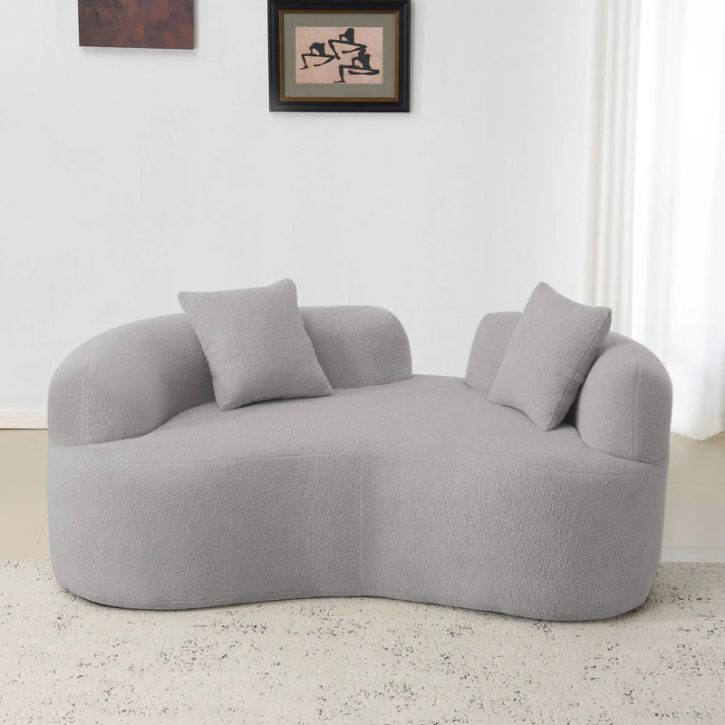 Modern Curved Loveseat by Unique Piece Furniture