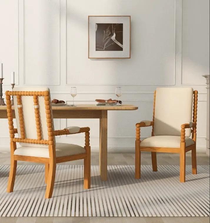 Set of 2 Rubber Wood Dining Chairs by HouseOfZazla