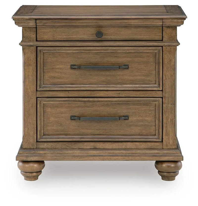 Karallin - Three Drawer Night Stand - Medium Brown by Unique Piece Furniture