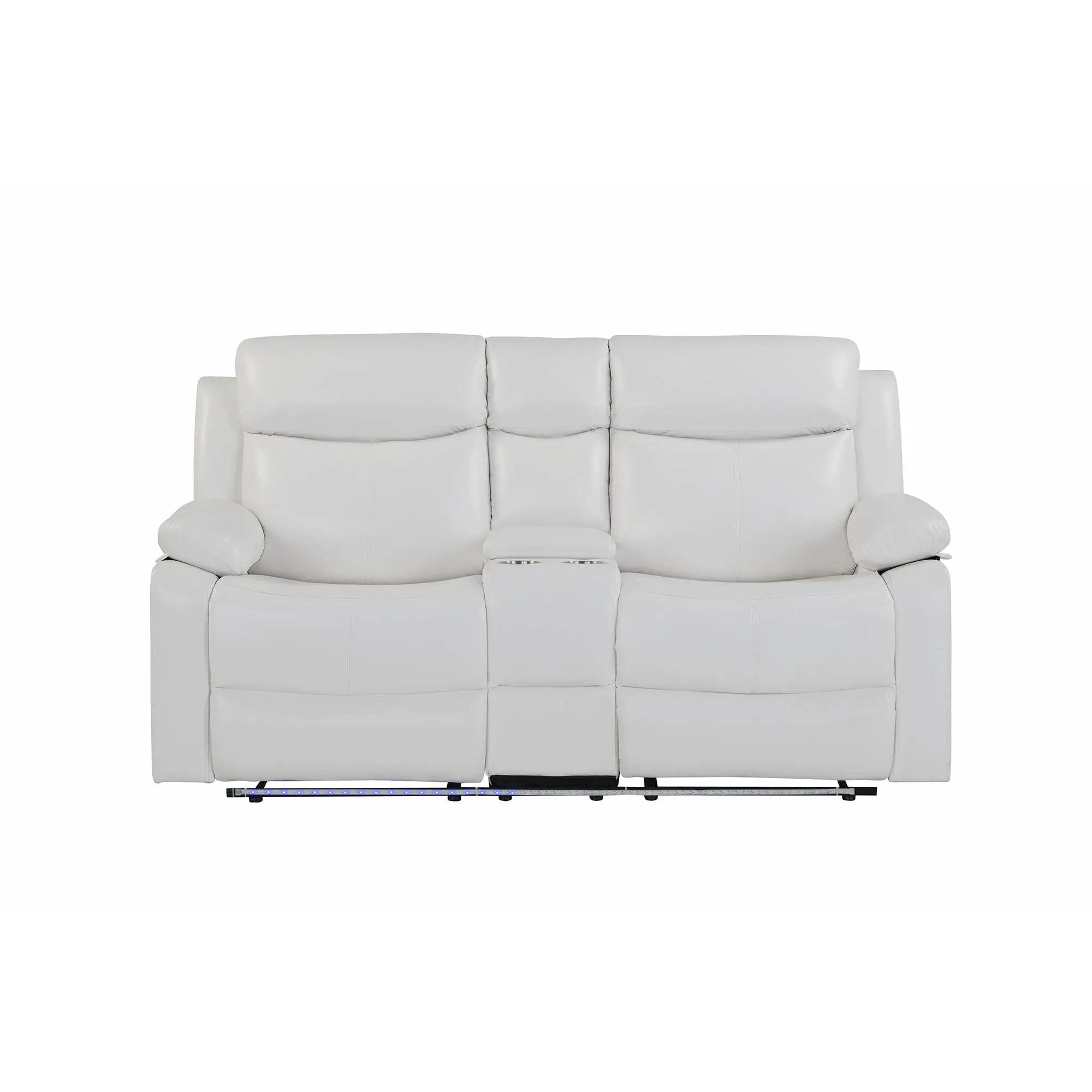 Blanche - Console Reclining Loveseat With LED Lights And Speakers by Unique Piece Furniture