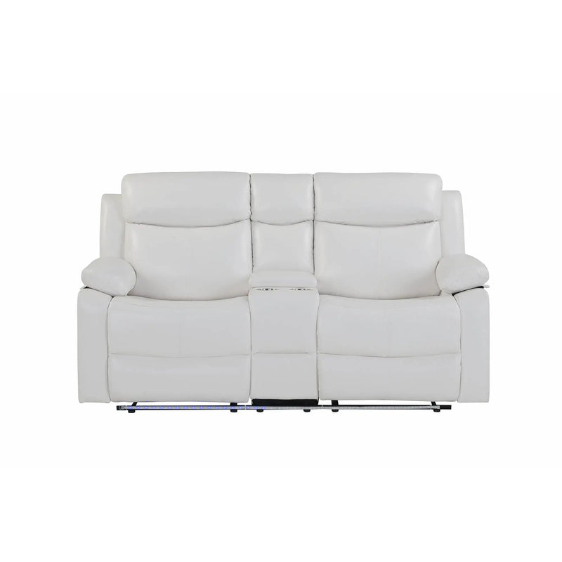 Blanche - Console Reclining Loveseat With LED Lights And Speakers by Unique Piece Furniture