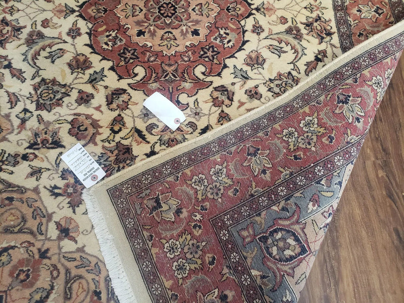 4x6 Handmade Top Quality Pakistani Floral Wool Rug Veg Dyes Carpet Beige Salmon by Jewel Rugs