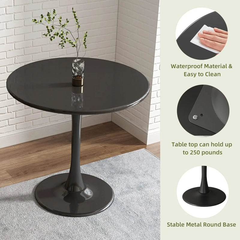 Modern Black Round Table by HouseOfZazla