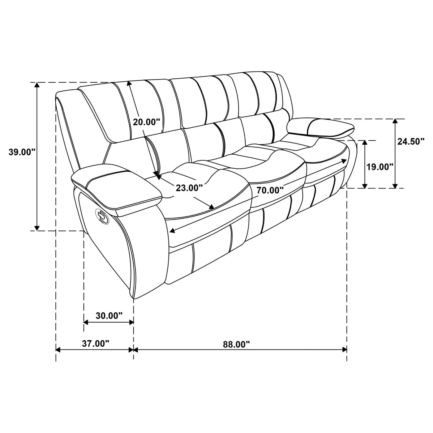 Elodie - Reclining Sofa Set With Manual Recline by HouseOfZazla