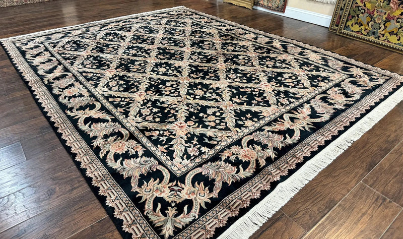 Pak Persian Rug 8x10, Black, Handmade by Jewel Rugs
