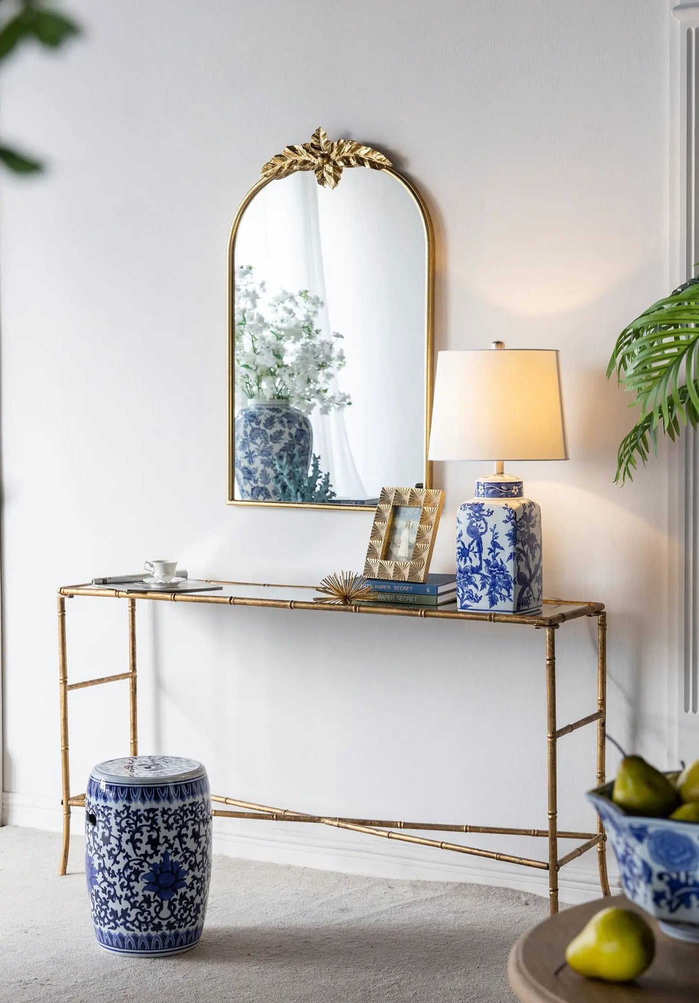 Arched Wall Mirror With Metal Frame, Wall Mirror For Living Room by HouseOfZazla