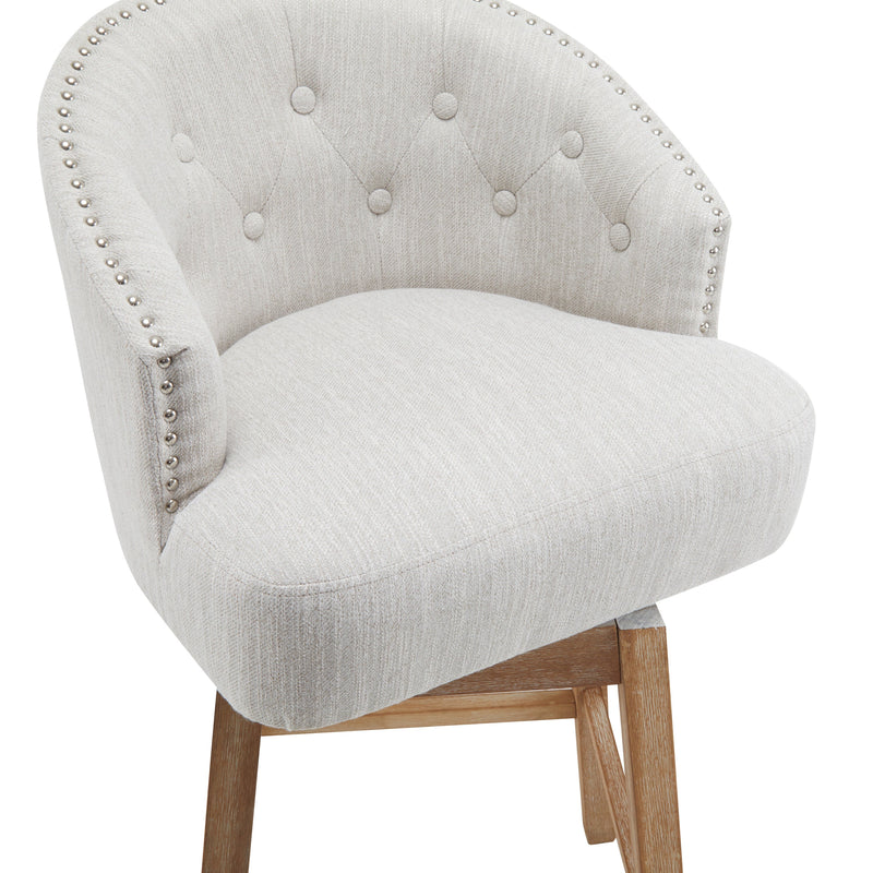 Upholstered Swivel Counter Stools with Backrest – Set of 2, photo 10 of 10