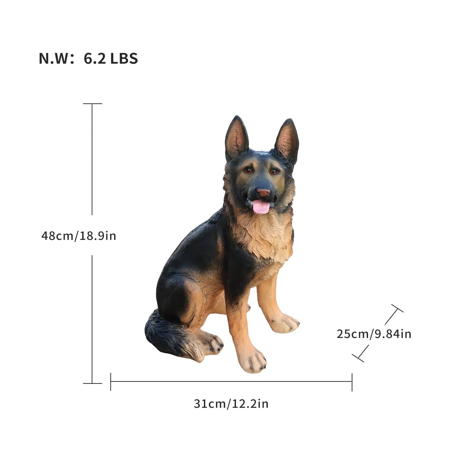 Outdoor Dog Statues German Shepherd Dog Statue for Garden by HouseOfZazla